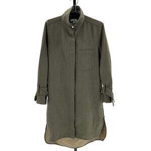 Cos 'Corduroy' Green Cotton Midi Shirt Dress Size 4